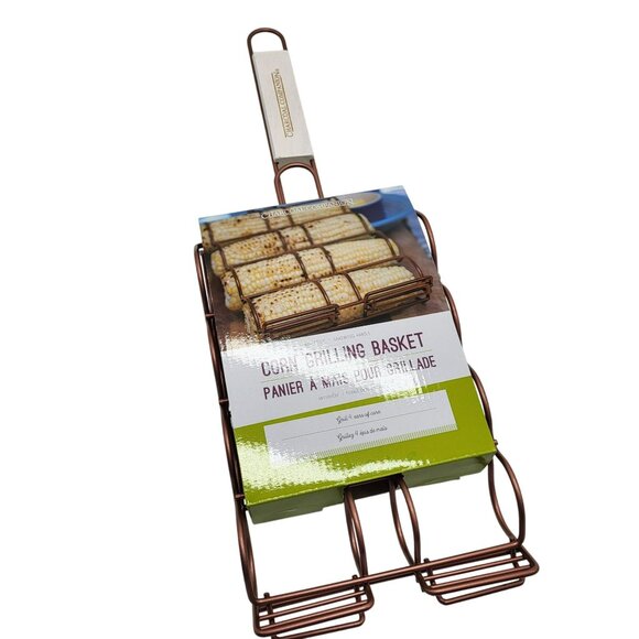 Charcoal Companion Corn Grilling Basket BBQ NonStick Adjustable Depth 4 Ears - Picture 5 of 9